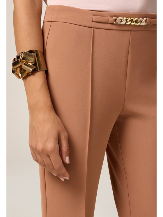 Oltre Oltre Pantaloni di tessuto P031R008786N027 Marrone Regular Fit