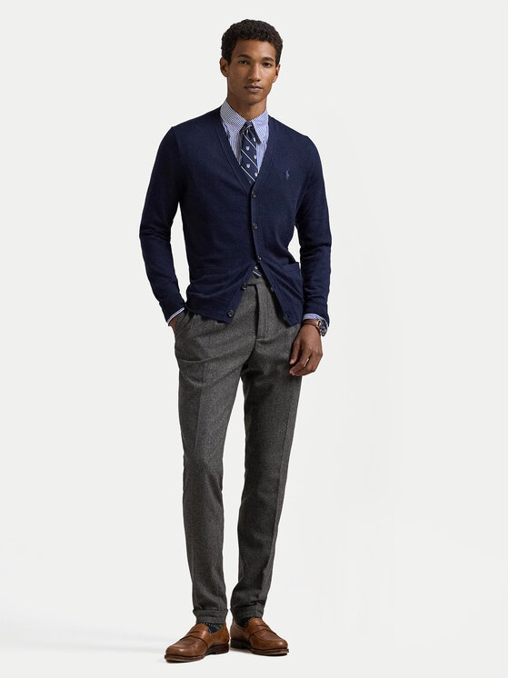 Polo Ralph Lauren Polo Ralph Lauren Kardigán 710946144001 Sötétkék Slim Fit
