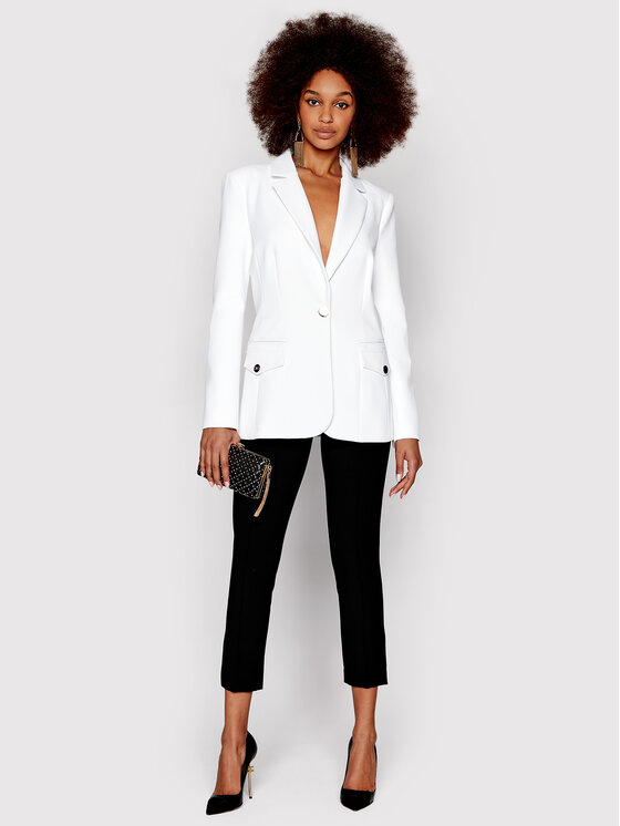 Elisabetta Franchi Giacca da abito GI-012-21E2-V440 Bianco Regular Fit •  Modivo.it