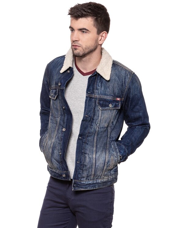 Mustang Mustang Giubbotto invernale NEW YORK SHEARLING Blu Regular Fit
