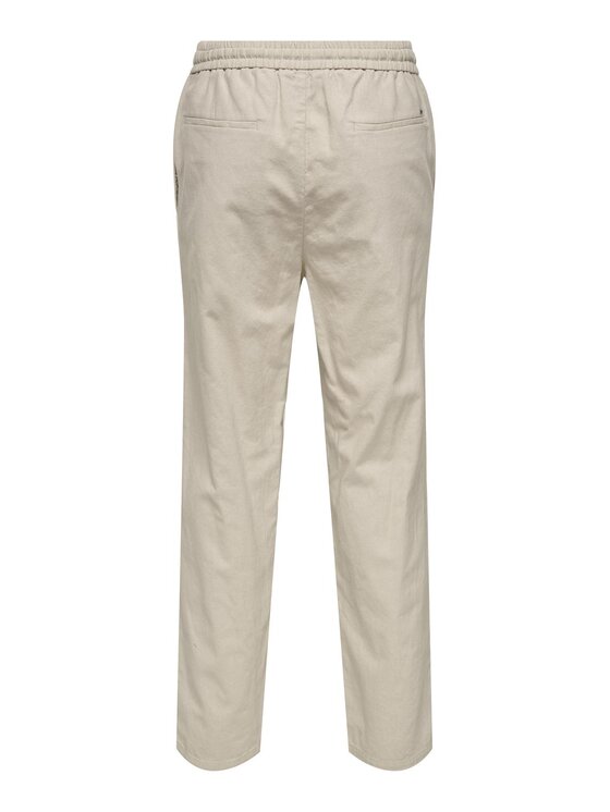 Only & Sons Only & Sons Pantaloni di tessuto Sinus 22028267 Beige Loose Fit