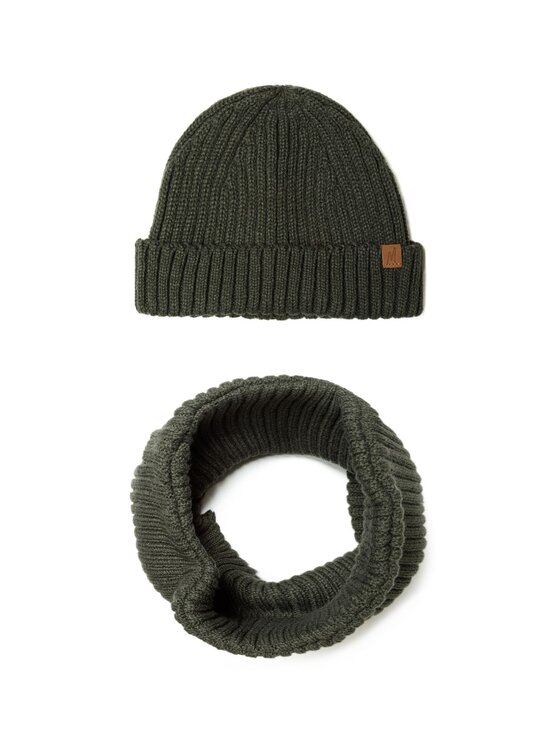 MINOTI MINOTI Komplet czapka i komin 19hat21 Khaki