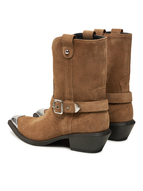 PINKO PINKO Kovbojská obuv Tex 08 SD0197P002 Hnědá