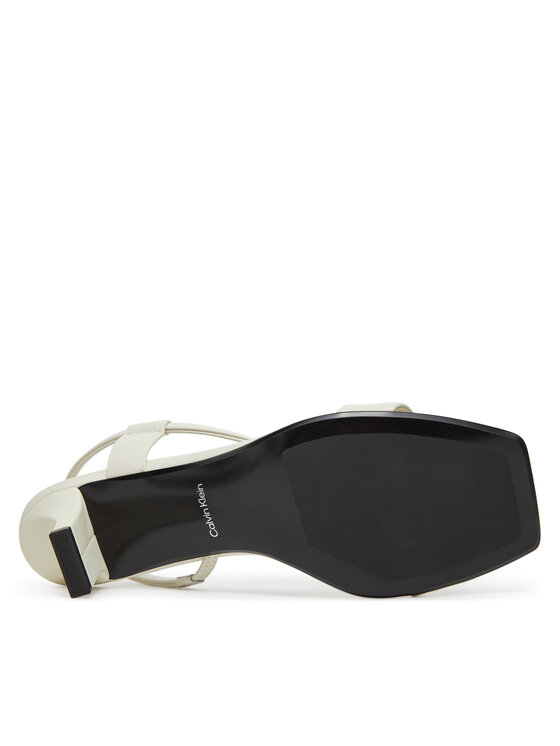 Calvin Klein Calvin Klein Sandale Heel Sandal 50 Squared Lth HW0HW02534 Alb