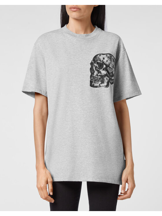 PHILIPP PLEIN PHILIPP PLEIN T-Shirt 30421 Beżowy Regular Fit