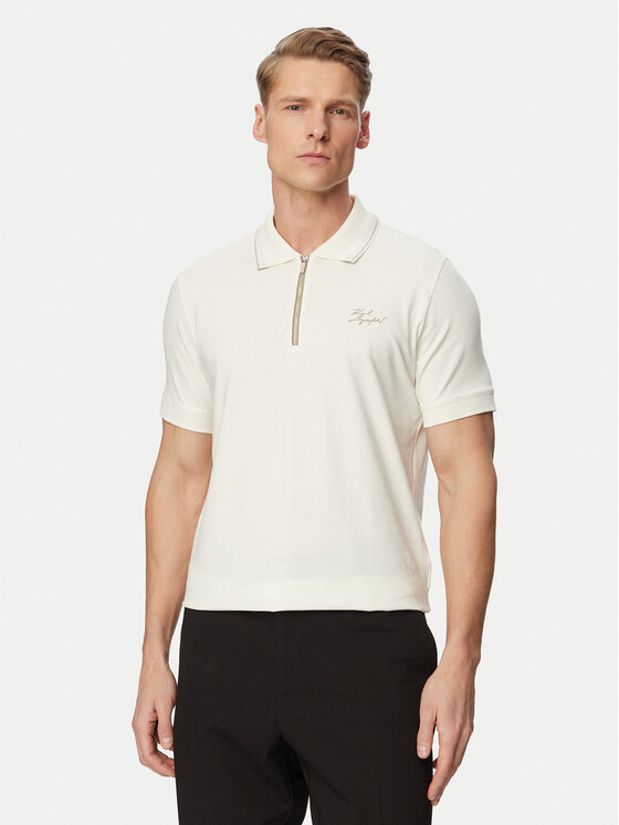 KARL LAGERFELD Tricou polo 745021 562221 Crem Regular Fit