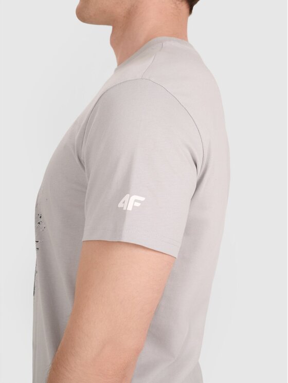 4F 4F T-shirt 4FRAW25TTSHM3318-27S Grigio Regular Fit