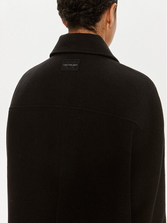 Calvin Klein Jeans Calvin Klein Jeans Vuneni kaput J20J223576 Crna Relaxed Fit