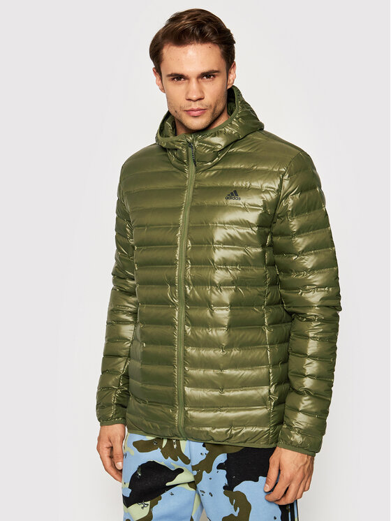 adidas adidas Pūkinė striukė Varilite GT9222 Žalia Slim Fit