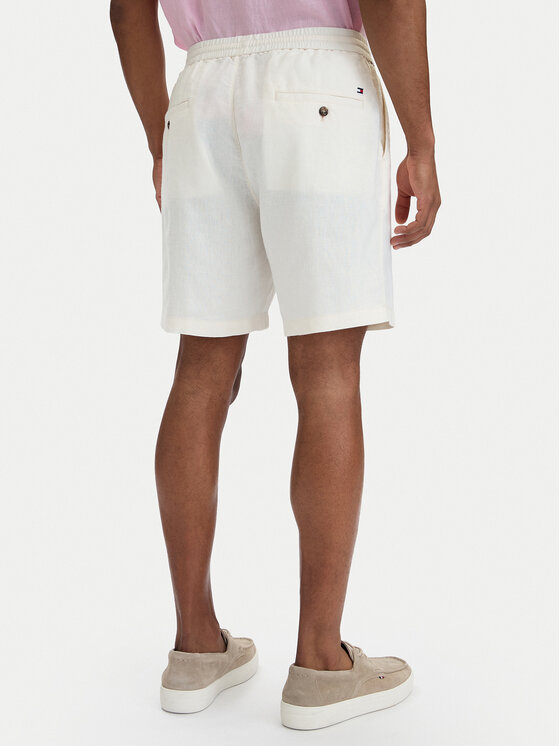 Tommy Hilfiger Tommy Hilfiger Auduma šorti Dover MW0MW44358 Balts Regular Fit