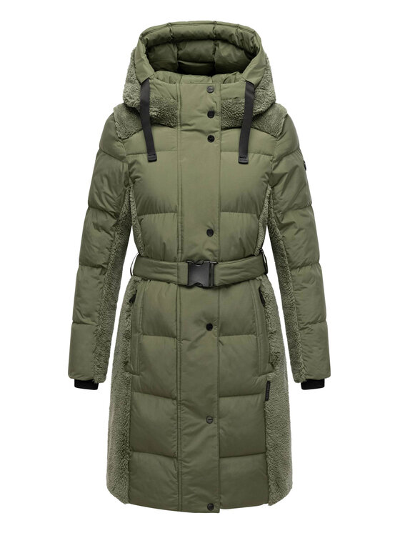 Navahoo Navahoo Kurtka zimowa Funkelteddy Zielony Regular Fit