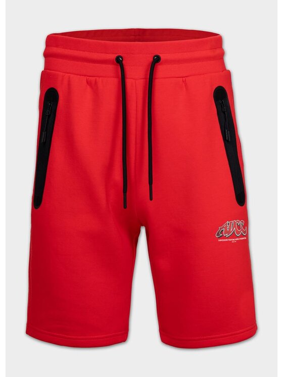 PITBULL PITBULL Szorty sportowe ADCC DOGWOOD Czerwony Regular Fit