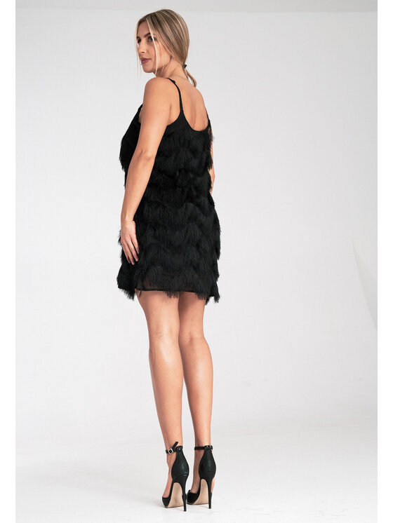 FIGL FIGL Sukienka koktajlowa M1107 Czarny Loose Fit