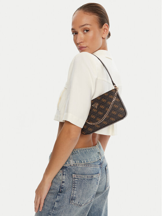 Guess Guess Ročna torba Noelle II Mini HWQG96 72720 Rjava