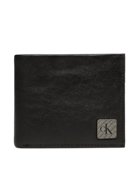 Portofel Mic pentru Bărbați Calvin Klein Jeans Logo Hardware Bifold Rfid K50K510138 Negru