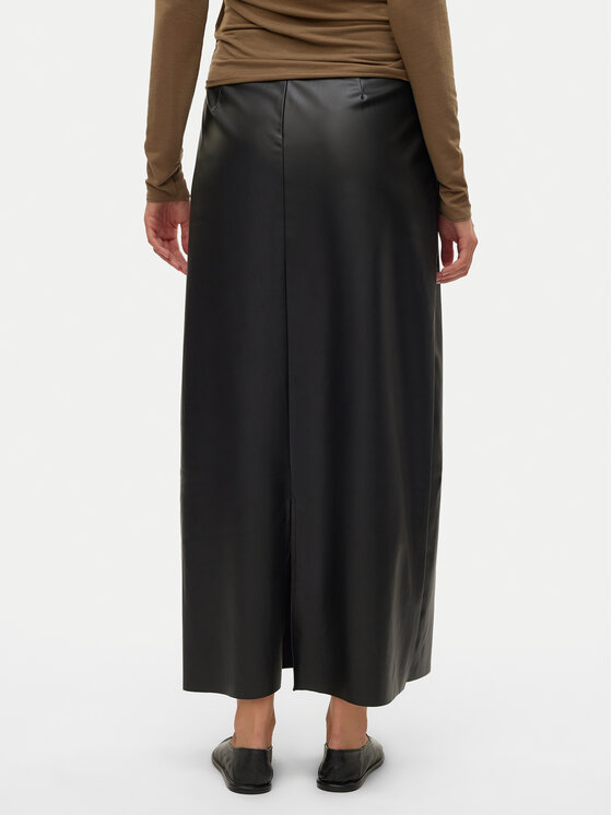 Vero Moda Vero Moda Műbőr szoknya Olympia 10309137 Fekete Regular Fit