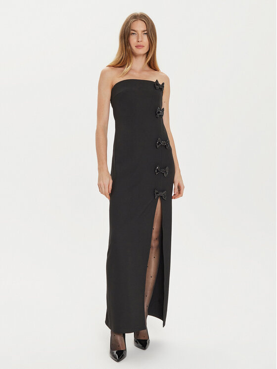 Eleh Večerné šaty E00306 Čierna Slim Fit