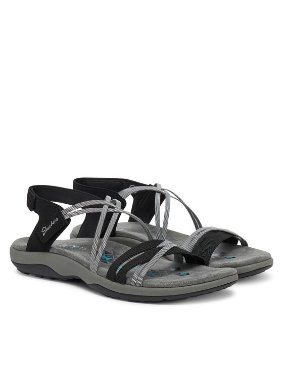 Skechers Skechers Sandały Reggae Slim-Takes Two 163112/BKCC Czarny