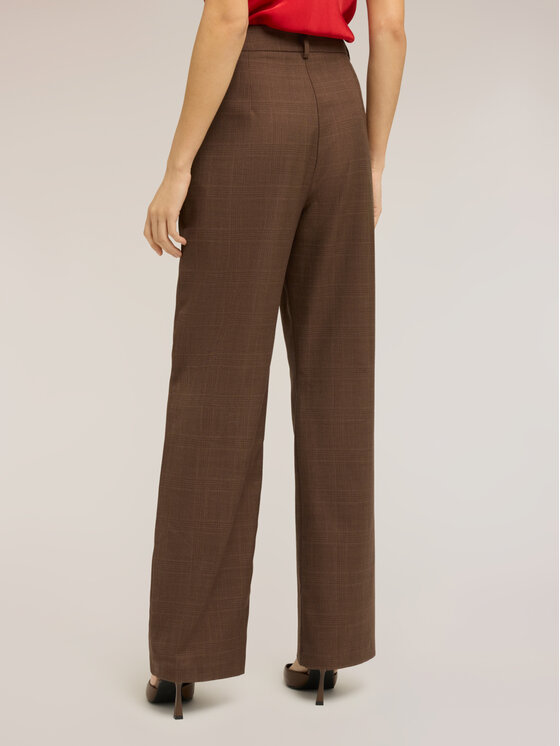 Motivi Motivi Pantaloni di tessuto P03FQ004733N0V2 Marrone Over Fit
