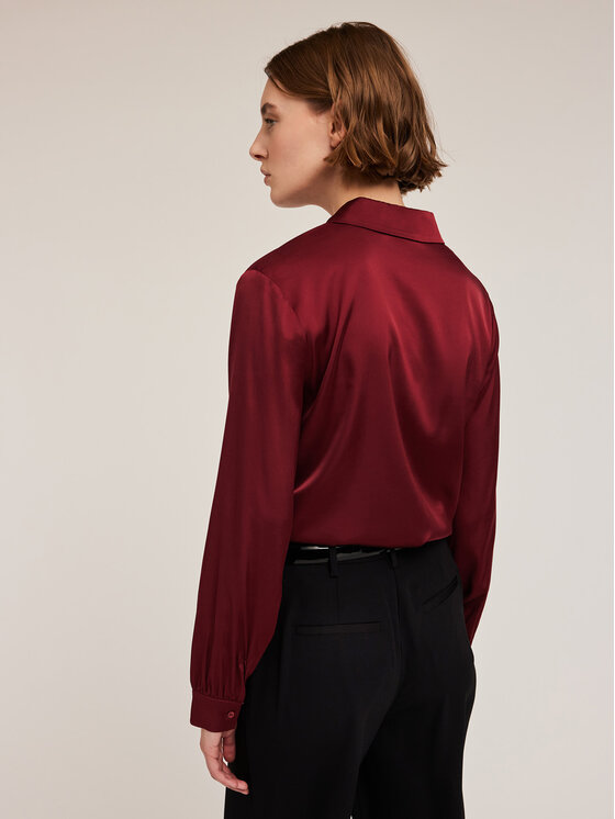 Motivi Motivi Koszula 5192Q000736N036 Bordowy Regular Fit