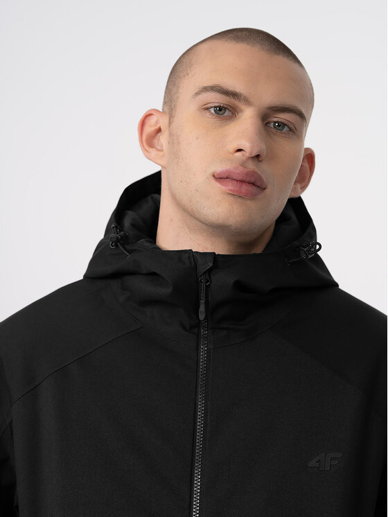 4F 4F Μπουφάν μεταβατικό 4FAW23TTJAM304 Μαύρο Regular Fit