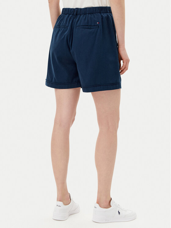 Tommy Hilfiger Tommy Hilfiger Šortky z materiálu WW0WW44762 Tmavomodrá Regular Fit