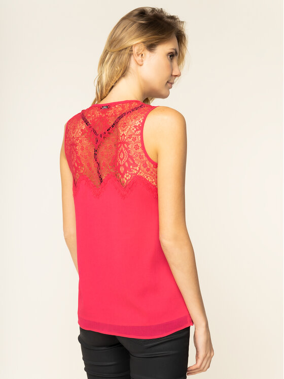 Guess Guess Top Sl Mariam W01H85 WA2E0 Różowy Regular Fit