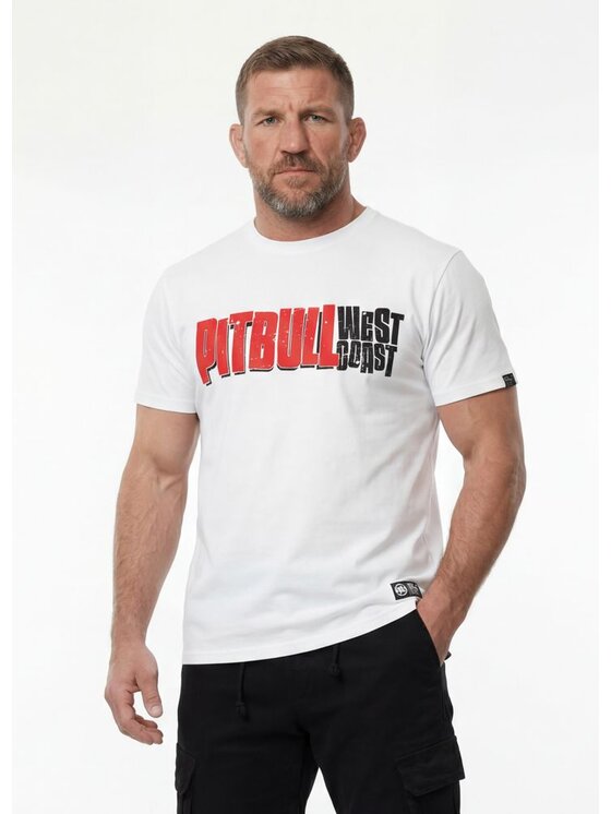 PITBULL PITBULL T-Shirt REBEL BORN Biały Regular Fit