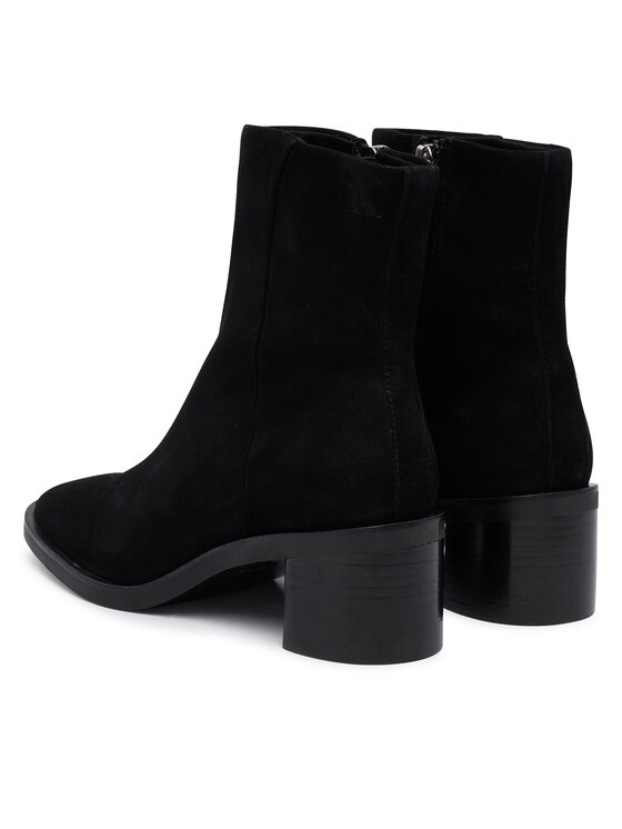 Calvin Klein Calvin Klein Stivaletti Block Heel Ank Boot Suede HW0HW03221 Nero