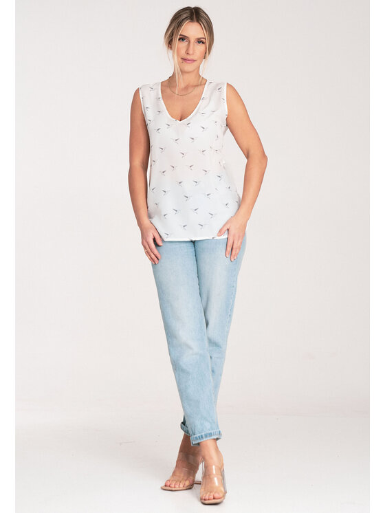 FIGL FIGL Halenka M1076 Bílá Regular Fit
