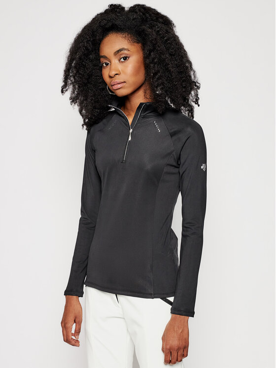 Descente Descente Tricou tehnic Mary DWWQGB08 Negru Slim Fit