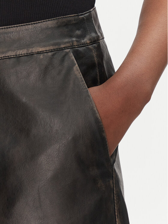 JJXX JJXX Fustă din imitație de piele Selma 12271904 Negru Slim Fit