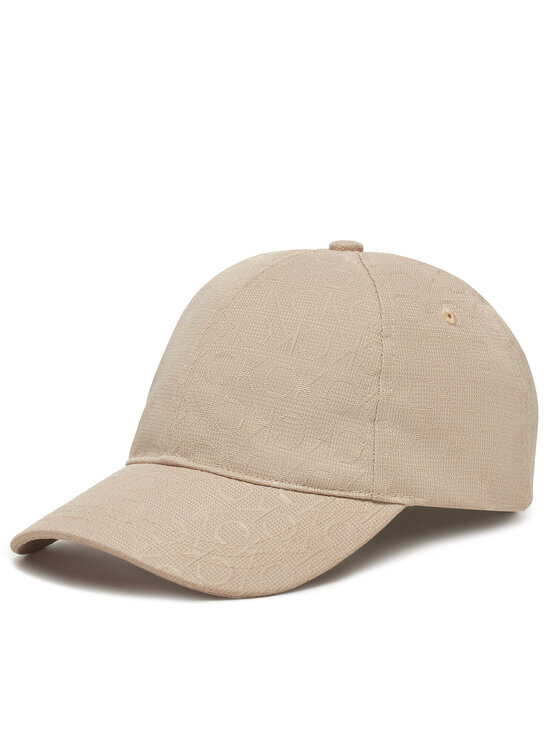 Czapka z daszkiem Calvin Klein, Szara, Monogram Jacquard Cap K60K612871