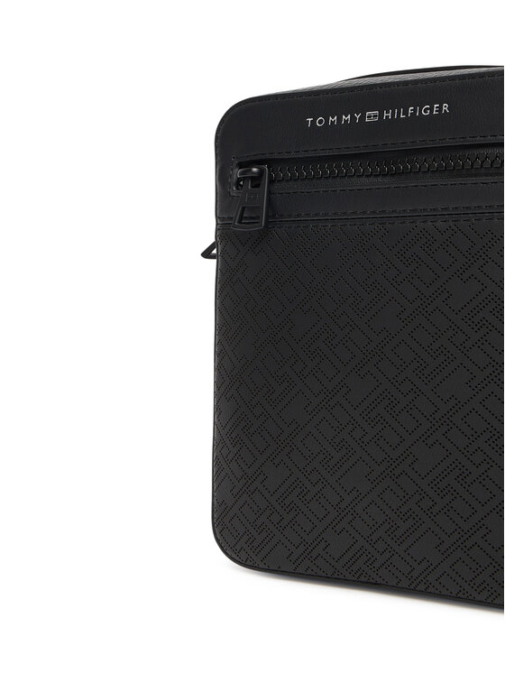 Tommy Hilfiger Tommy Hilfiger Taška cez rameno Th Monogram Mini Reporter AM0AM13836 Čierna