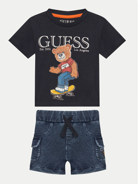 Komplet dziecięcy Guess, Rozmiar 0/3M, Granatowy, I5GG02K8HM4