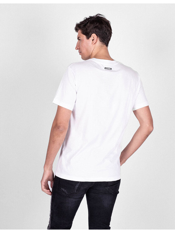 Les Hommes Les Hommes T-shirt LJT201 700P | Vertical Line Bianco Regular Fit