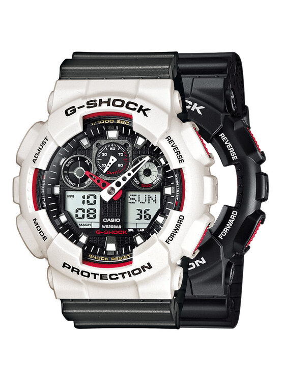 Casio Casio Zegarek SET GA-100-1A4ER + BEZEL 10395292 + PASEK 10467764 Szary