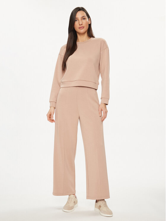 United Colors Of Benetton United Colors Of Benetton Spodnie dzianinowe 3UNN3F03B Beżowy Relaxed Fit