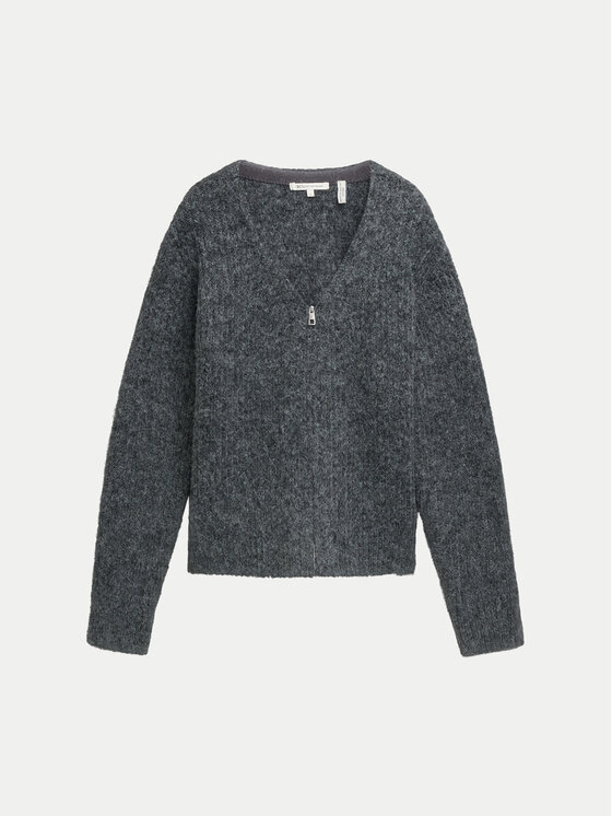 Tom Tailor Denim Tom Tailor Denim Kardigán 1043968 Szürke Relaxed Fit