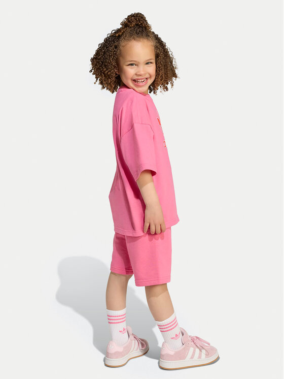 adidas adidas Súprava Tričko a šortky Big Logo Execution KA0222 Ružová Loose Fit