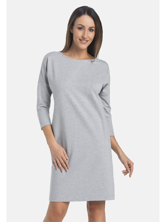 Teyli Teyli Sukienka 356 Szary Standard Fit
