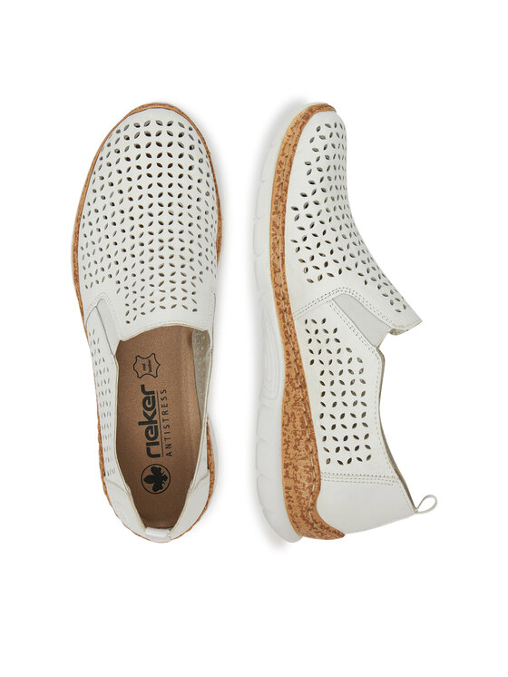 Rieker Rieker Pantofi N4251-80 Alb