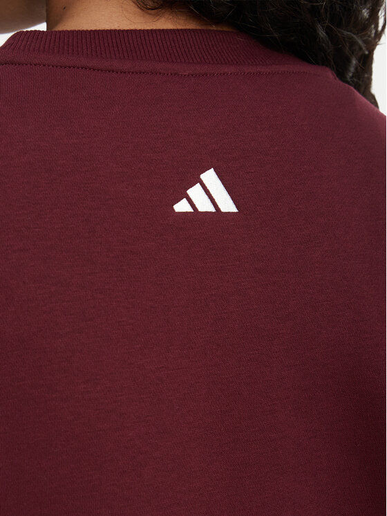 adidas adidas Bluza Adidas Damskie 3-Stripes Crew KU0327 Bordowy Loose Fit