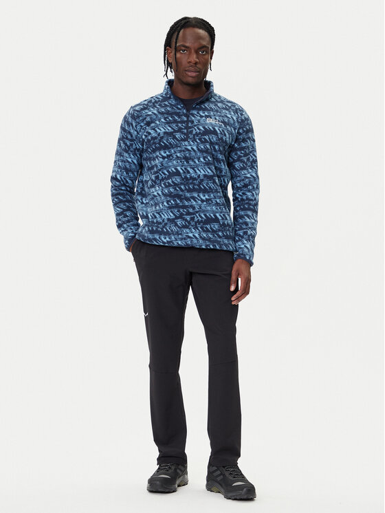 Jack Wolfskin Jack Wolfskin Fliso džemperis Big Sky A65447 Tamsiai mėlyna Relaxed Fit