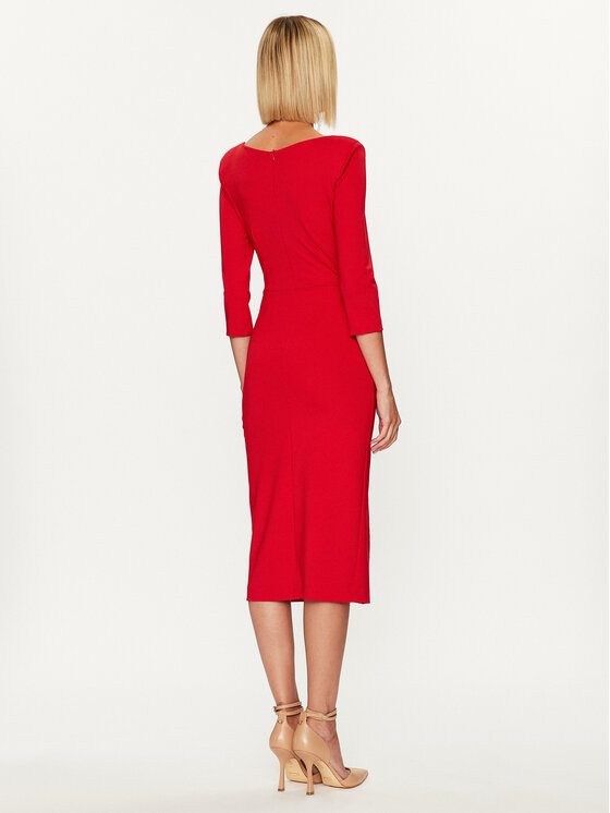 Rinascimento Rinascimento Abito da cocktail CFC0114860003 Rosso Slim Fit