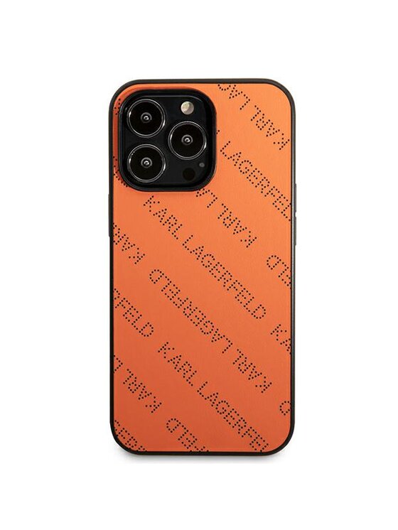 KARL LAGERFELD KARL LAGERFELD Etui na telefon iPhone 13 Pro Pomarańczowy
