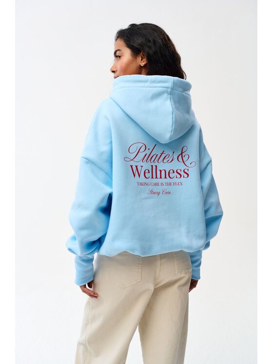 NAOKO NAOKO Bluza Flexy Pilates Niebieski jasny Loose Fit