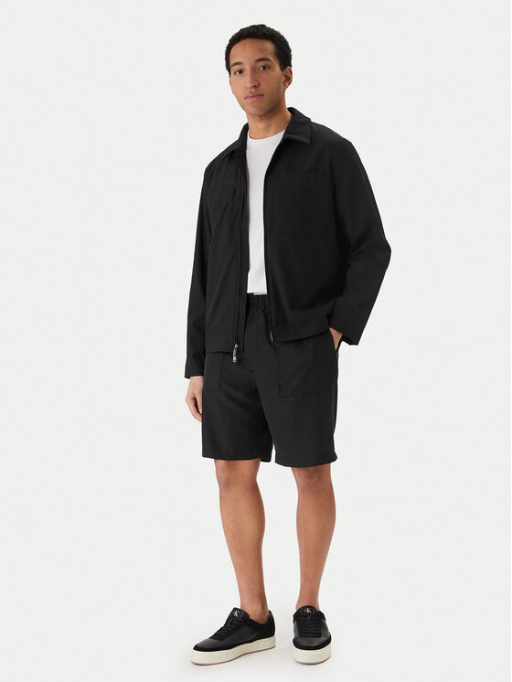 Calvin Klein Calvin Klein Stoffshorts LV04LF614G Schwarz Regular Fit