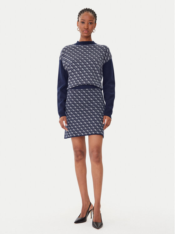 Guess Guess Пола тип молив W5BD81 Z3JD2 Тъмносин Slim Fit