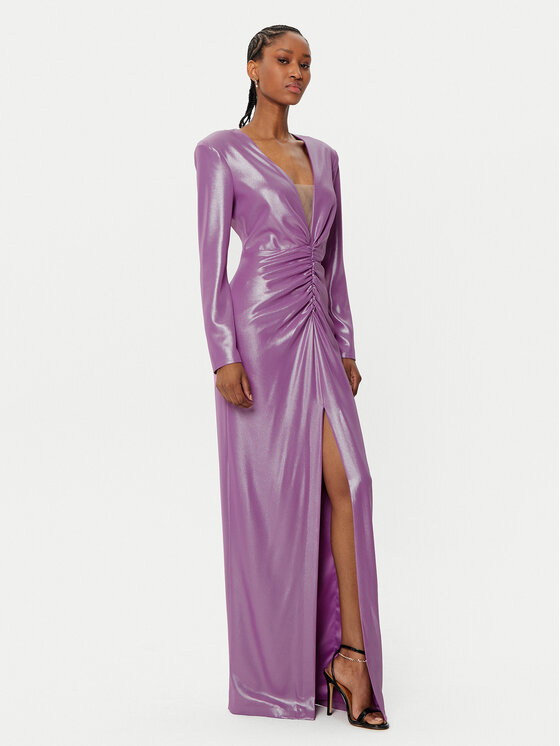 Fracomina Fracomina Abendkleid FQ24WD3009W75301 Violett Slim Fit